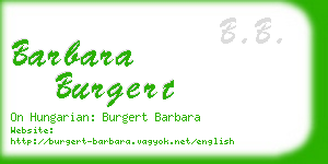 barbara burgert business card